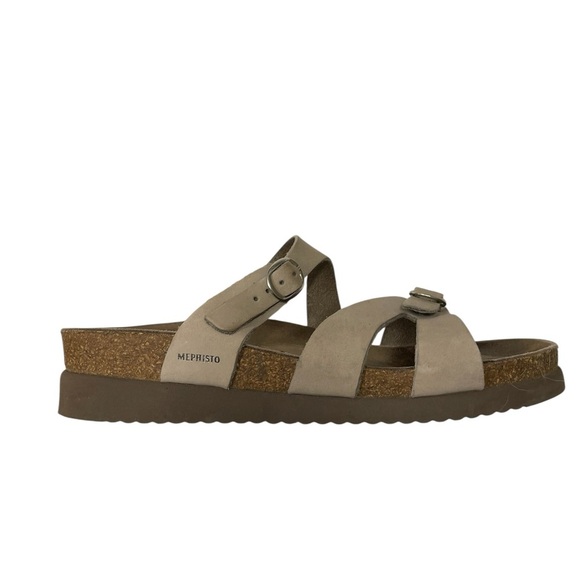 MEPHISTO HANNEL SANDALS WARM GREY VELOUR Size 38 - Picture 8 of 13